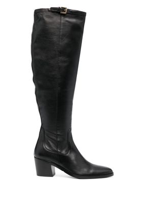 BY FAR leather knee-high boots - Black