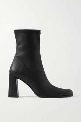 BY FAR - Mel Stretch-leather Sock Boots - Black