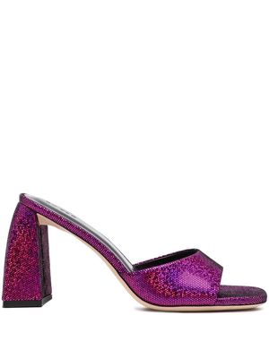 BY FAR Michele 90mm mules - Pink