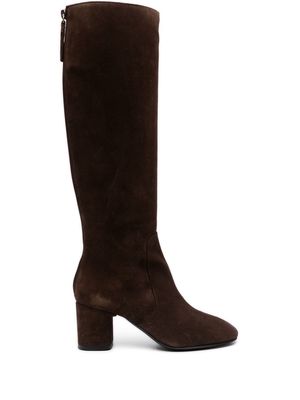 BY FAR Miller 70mm suede boots - Brown