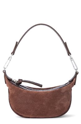 By Far Mini Ami Leather Shoulder Bag in Sequoia