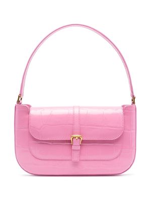 BY FAR Miranda crocodile-embossed shoulder bag - Pink