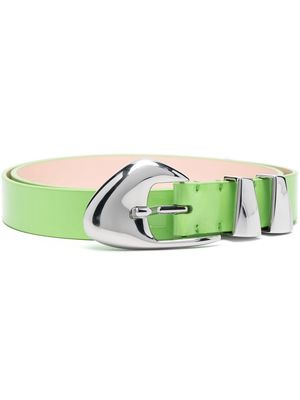 BY FAR Moore patent belt - Green