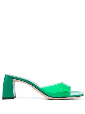 BY FAR Romy transparent-strap sandals - Green