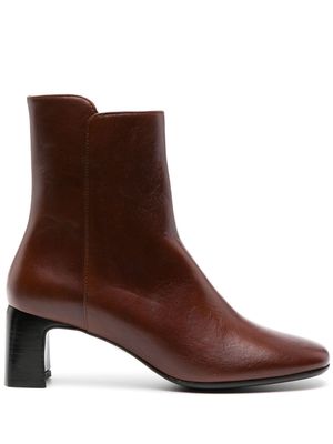 BY FAR Slava leather ankle boots - Brown