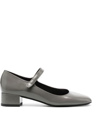 BY FAR strap-detail calf leather pumps - Grey