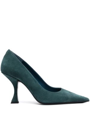 BY FAR Viva 95mm pointed pumps - Green