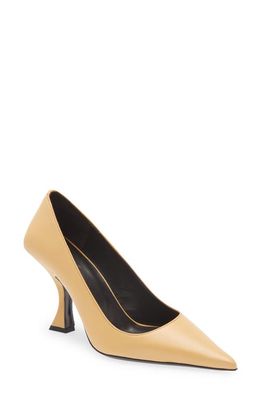 By Far Viva Pointed Toe Pump in Biscuit
