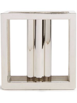 by Lassen Kubus metal candle holder - Silver
