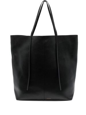 By Malene Birger Abillos logo-stamp leather shoulder bag - Black