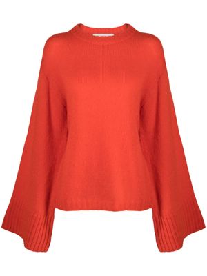 By Malene Birger bell-sleeves knitted jumper - Orange