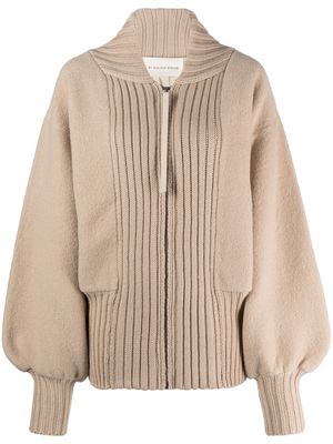 By Malene Birger Bivona ribbed-trim wool jacket - Neutrals