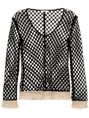 By Malene Birger Cymbeline open-knit top - Black