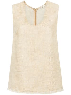 By Malene Birger Debbia fringed tank top - Neutrals