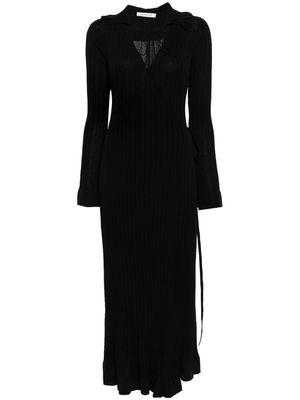 By Malene Birger Gianina wrap maxi dress - Black