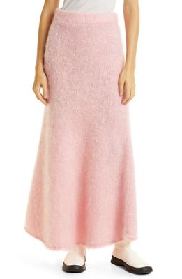 BY MALENE BIRGER Hevina Mohair Blend Knit Maxi Skirt in Bubble Pink