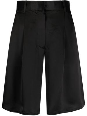 By Malene Birger high-waist satin shorts - Black