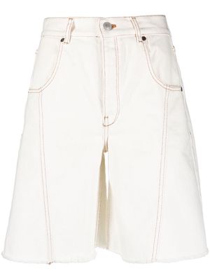 By Malene Birger high-waisted denim shorts - White