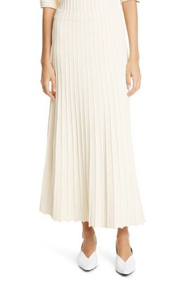 BY MALENE BIRGER Idris Reverse Rib Jersey A-Line Skirt in Soft White