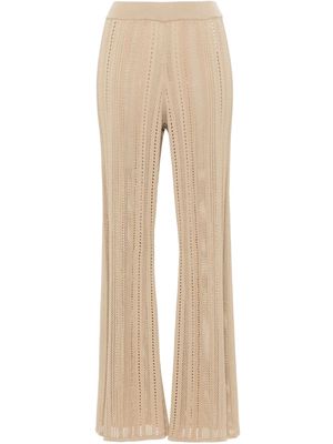 By Malene Birger Kiraz flared knitted trousers - Neutrals