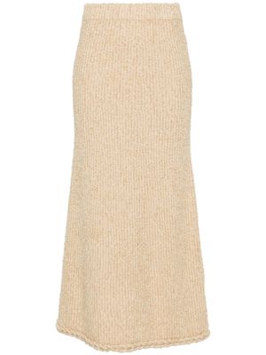 By Malene Birger Komi knitted maxi skirt - Neutrals