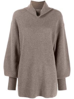 By Malene Birger long puff sleeve knit jumper - Brown