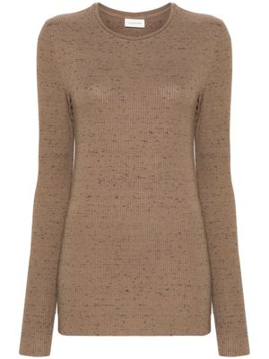 By Malene Birger Nimas ribbed-knit mélange top - Brown