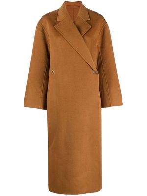 By Malene Birger notched-lapel button-fastening coat - Brown