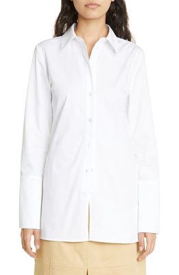 BY MALENE BIRGER Padano Organic Cotton Poplin Button-Up Shirt in Pure White