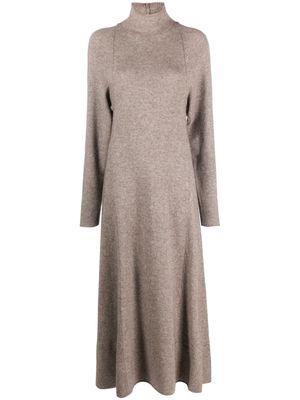 By Malene Birger roll-neck knitted midi dress - Brown