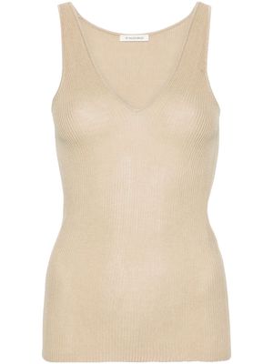 By Malene Birger Rory ribbed tank top - Neutrals