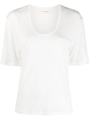 By Malene Birger scoop-neck lyocell-blend T-shirt - White
