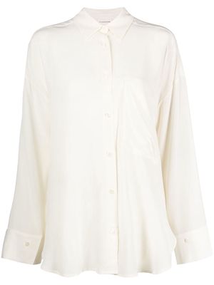 By Malene Birger silk long-sleeve blouse - White