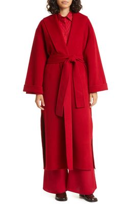 BY MALENE BIRGER Trullem Belted Wool Coat in Jester Red