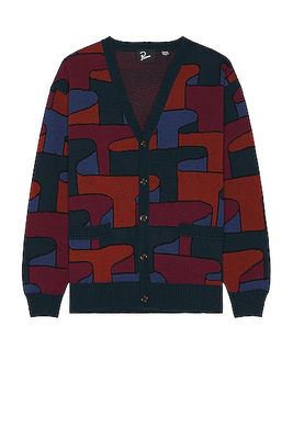 By Parra Canyons All Over Knitted Cardigan in Navy
