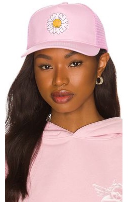 By Samii Ryan Positive State Trucker Hat in Pink.
