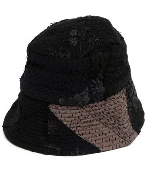 By Walid embroidered bucket hat - Black