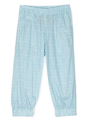 By Walid floral-print cotton trousers - Blue