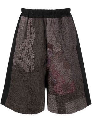 By Walid knee-length multi-panel shorts - Brown