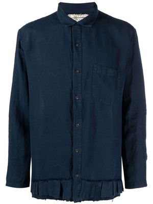 By Walid long-sleeved linen shirt - Blue