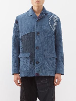 By Walid - Noah 19th-century Embroidered Cotton Jacket - Mens - Blue