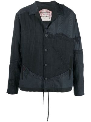 By Walid panelled button-up jacket - Black