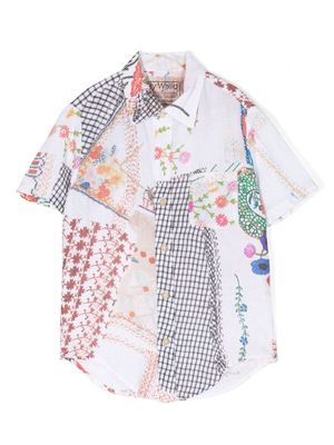 By Walid patchwork-print cotton shirt - Multicolour