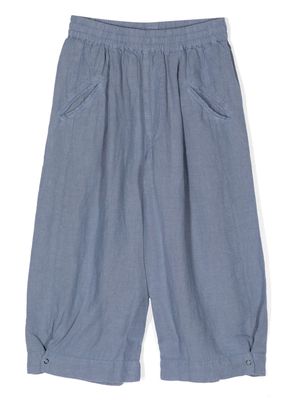 By Walid straight-leg linen trousers - Blue