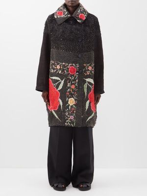 By Walid - Vintage Embroidered 19th-century Silk Coat - Womens - Red Multi