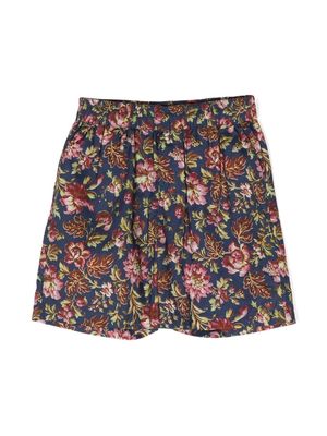 By Walid x Kindred all-over floral-print shorts - Blue