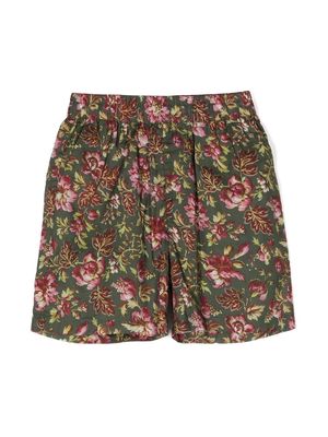 By Walid x Kindred all-over floral-print shorts - Green