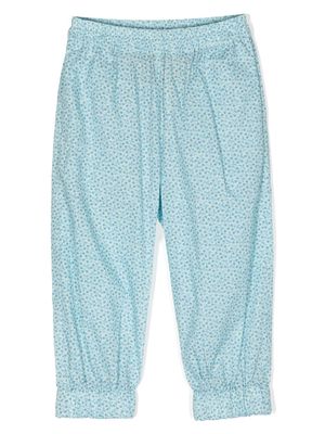 By Walid x KINDRED floral-print cotton trousers - Blue