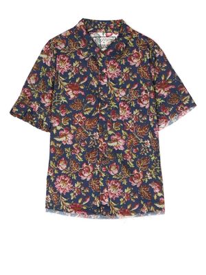 By Walid x Kindred floral-print short-sleeve shirt - Blue