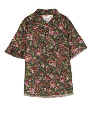 By Walid x Kindred floral-print short-sleeve shirt - Green